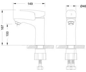 Смеситель для умывальника Lemark Linara монолитный LM0406C